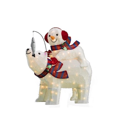 Celebrations Celebrations Incandescent Clear Lighted Bear 2.5 ft. Yard Decor 20DH091826